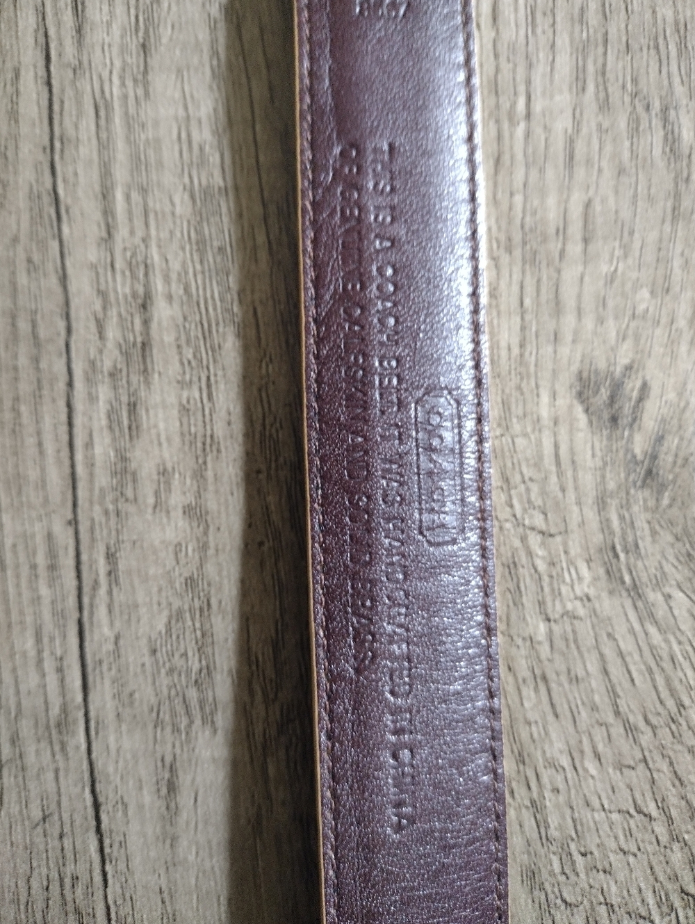 Vintage Coach Calfskin Belt Style 8567 Tan with Silver Tone Buckle Size XL - Picture 8 of 9